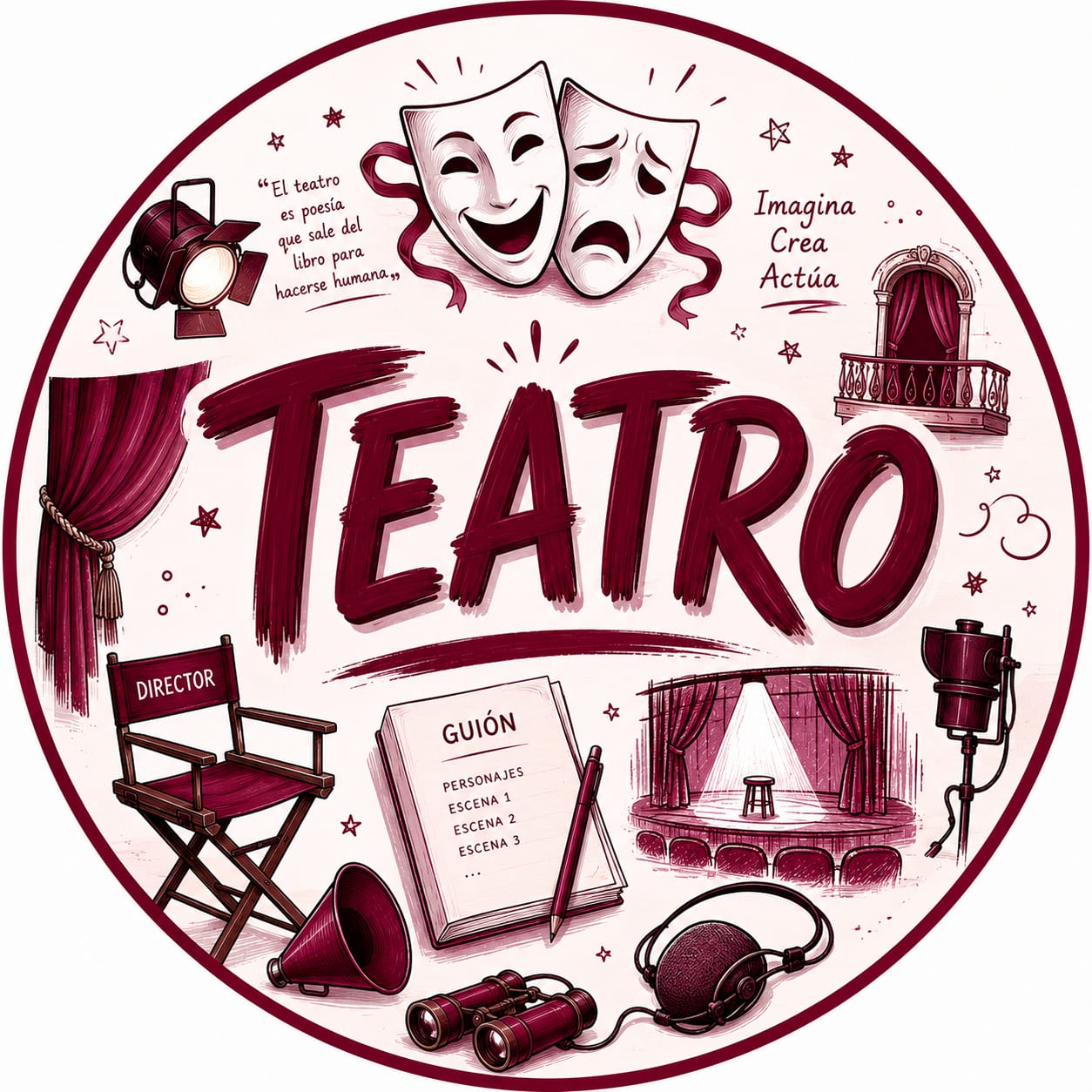 Ícono ilustrado de Teatro
