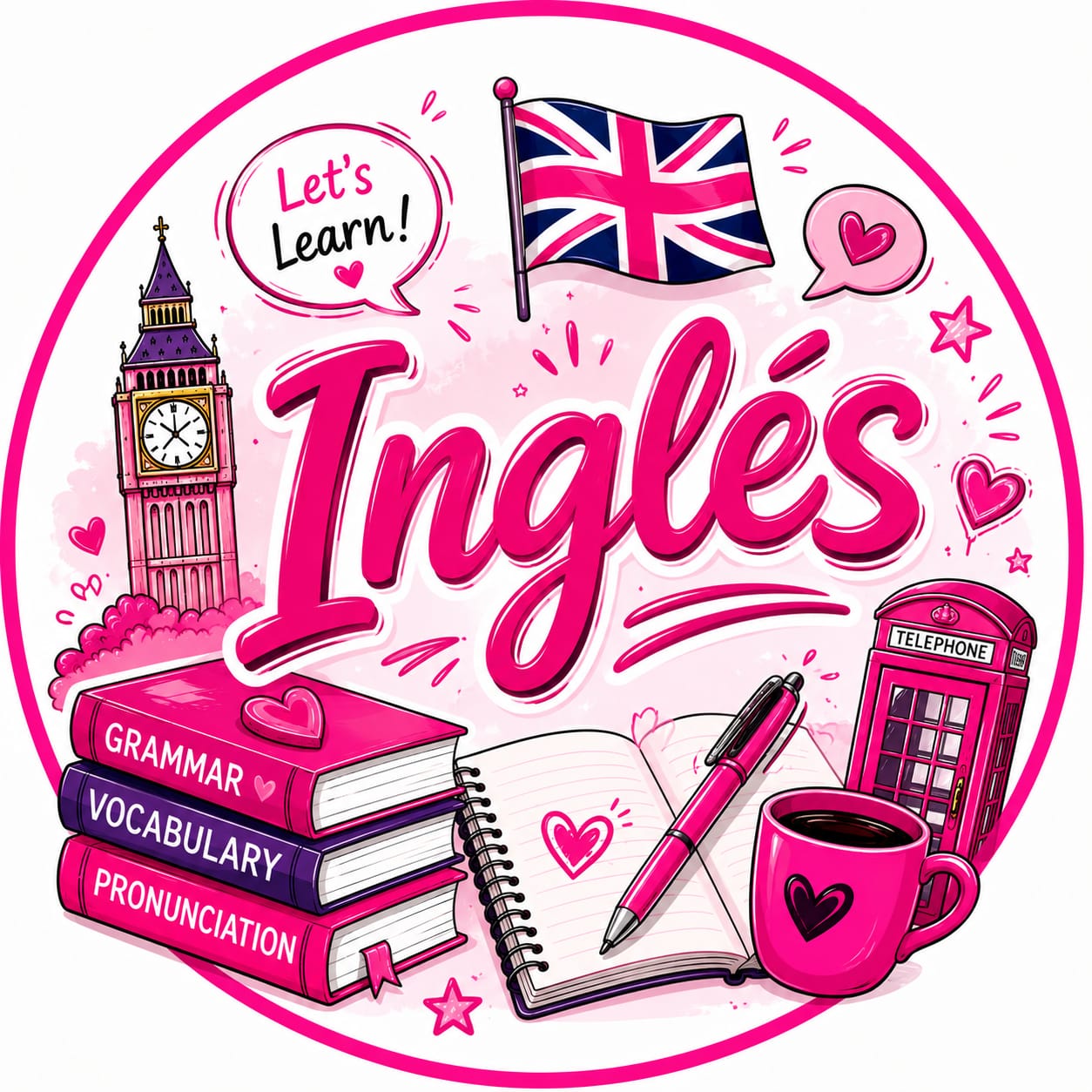 Ícono ilustrado de Inglés