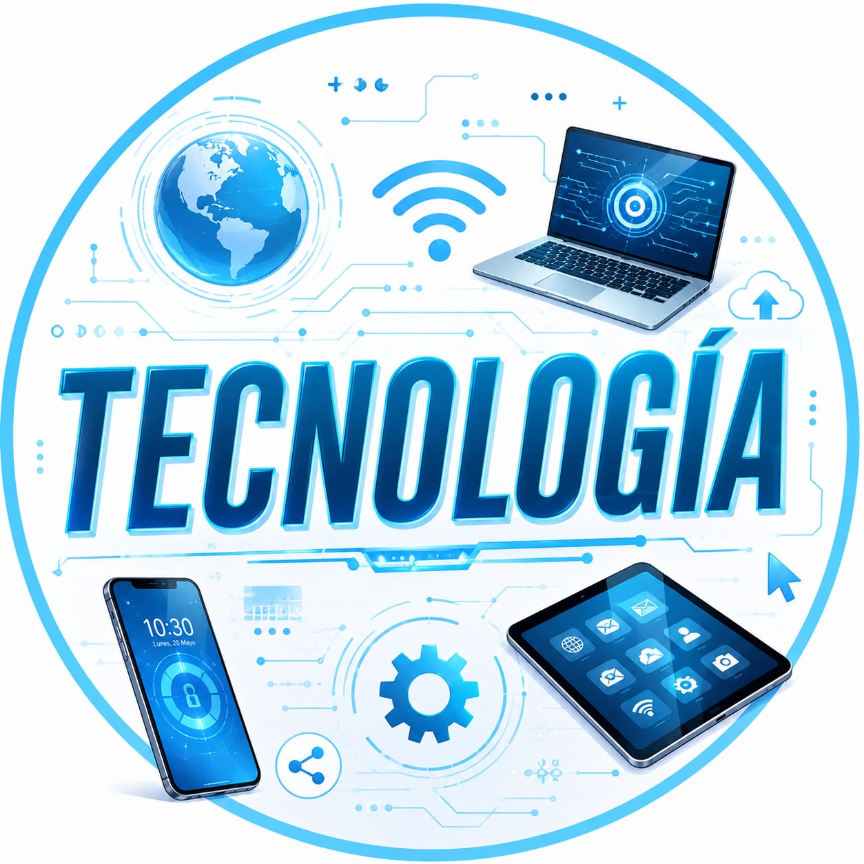 Ícono ilustrado de Tecnología